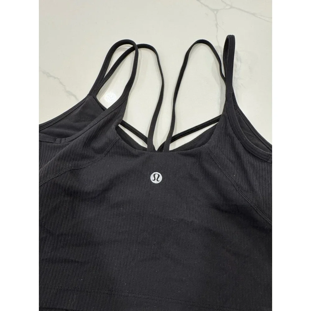 Lululemon Lululemon Align Strappy Ribbed Tank Top Black Size 6 - Picture 7 of 8